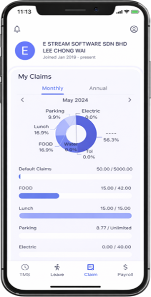 hrms e claim add refined
