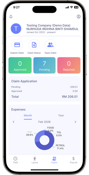 hrms e claim employee phone 306x600