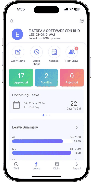 hrms e leave employee phone 306x600