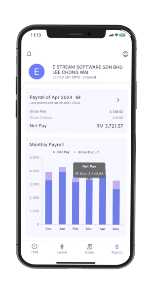 hrms e payroll dashboard phone 306x600