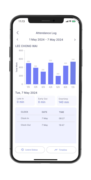 hrms e time attendance manager